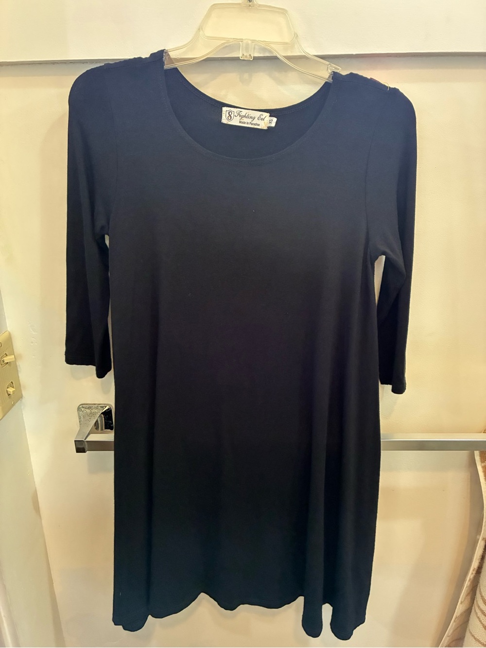 Fighting eel mini dress 3/4 sleeves